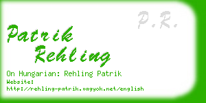 patrik rehling business card